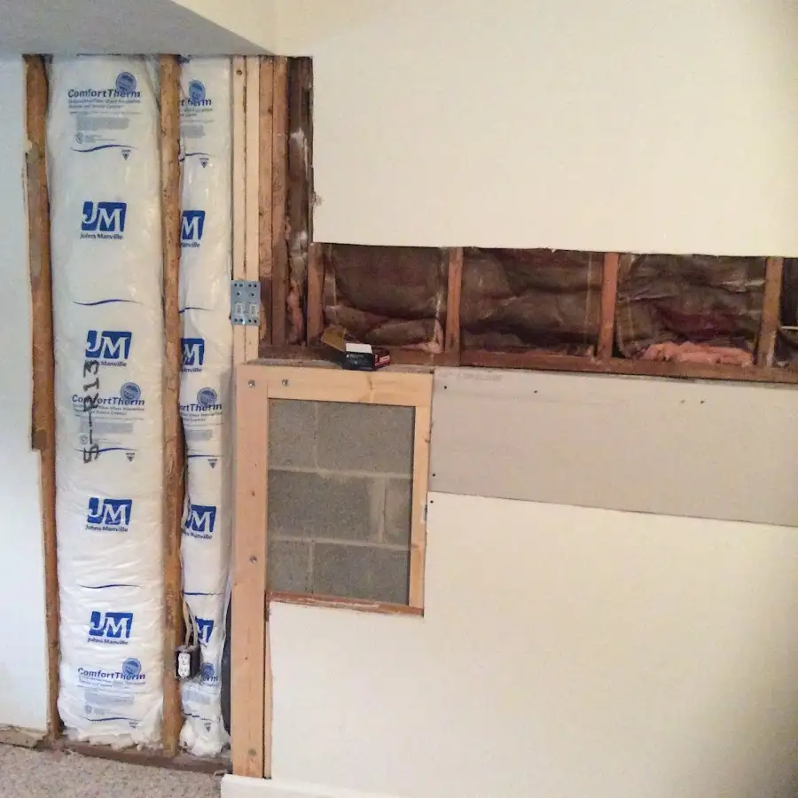 Wall insulation replacement during Contents Cleaning & Restoration in Hannibal